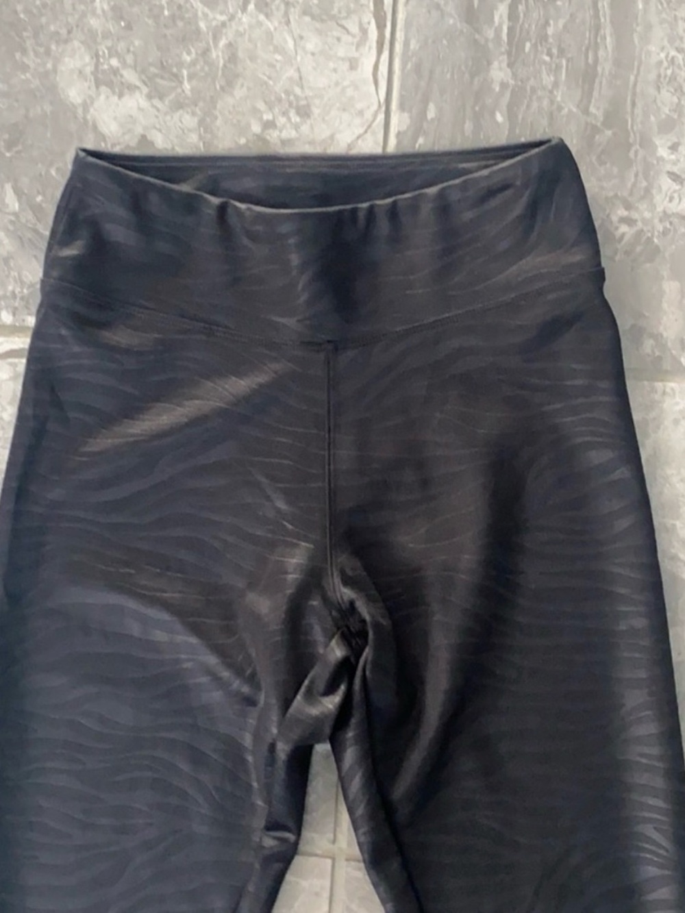 Express Black Subtle Zebra-Print Leggings